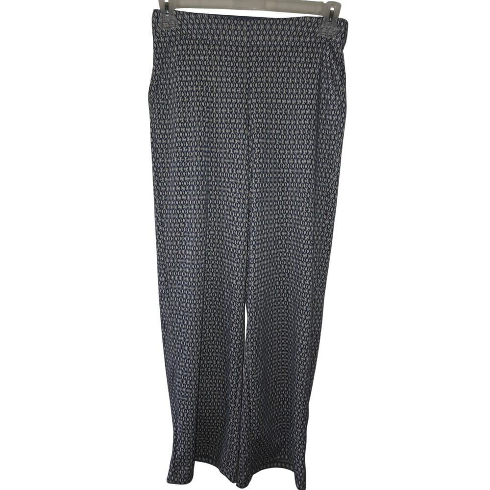 Max Studio Geometric Blue Patterned Wide Leg Pant… - image 3